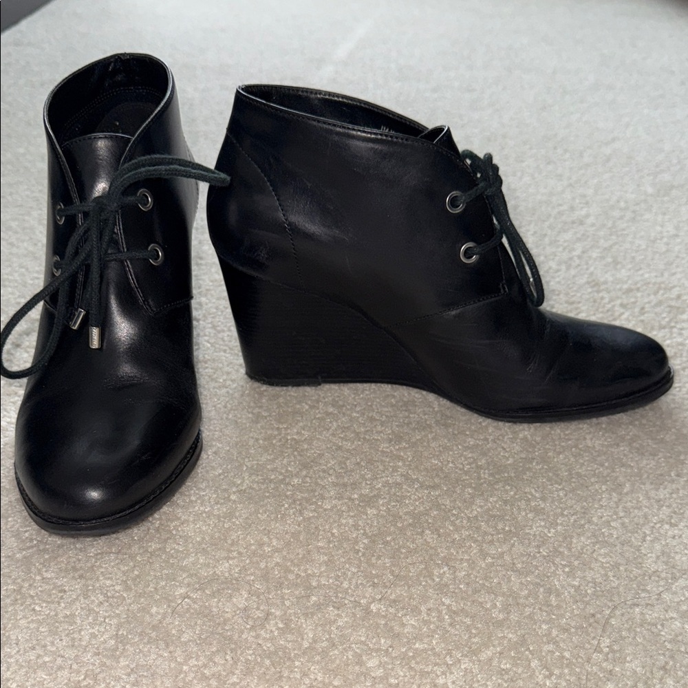 Cole Haan Black Wedge Ankle Booties